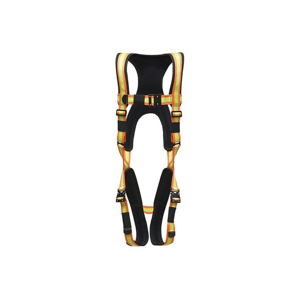 Super Anchor Safety Small - Gray Frame/Hi-Viz Webbing Pro-Deluxe Full Body Harness PD-6101-GHS